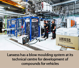 Lanxess has a blow moulding system