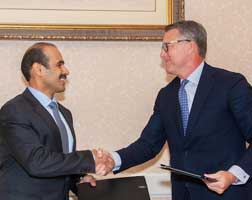 President and CEO Mark Lashier and Saad Sherida Al-Kaabi